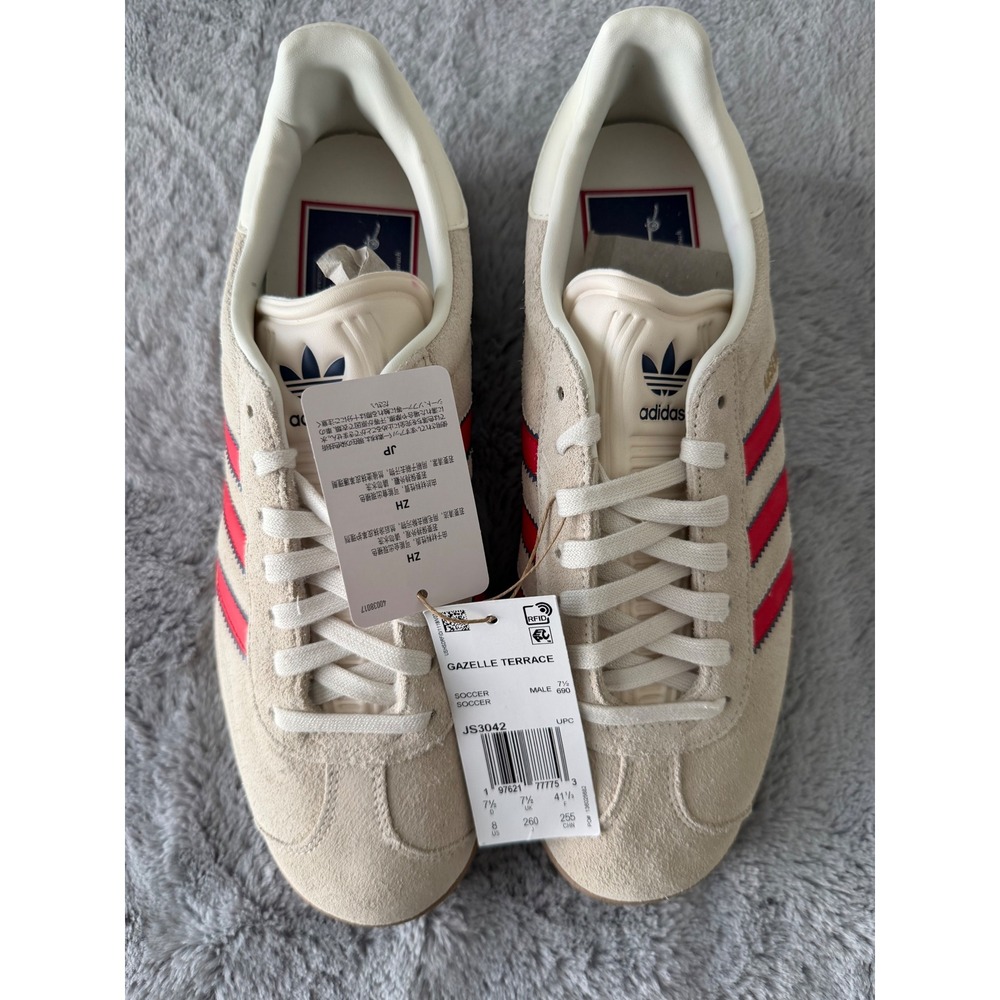 Adidas Gazelle Terrace Arsenal FC Shoes Cream Red Blue JS3042 Mens 8 Women's 9